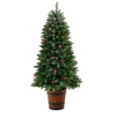 5' Frosted Colorado Aspen Pre-Lit Porch Artificial Christmas Tree-Christmas Tree-Parc Decor