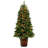 5' Frosted Colorado Aspen Pre-Lit Porch Artificial Christmas Tree-Christmas Tree-Parc Decor