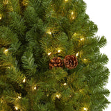 5’ Giant Artificial Christmas Wreath with 280 Warm White Lights and Pine Cones-Wreath-Parc Decor