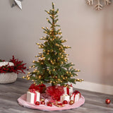 5’ Layered Washington Spruce Christmas Tree with 200 Clear Lights and 385 Bendable Branches-Christmas Tree-Parc Decor