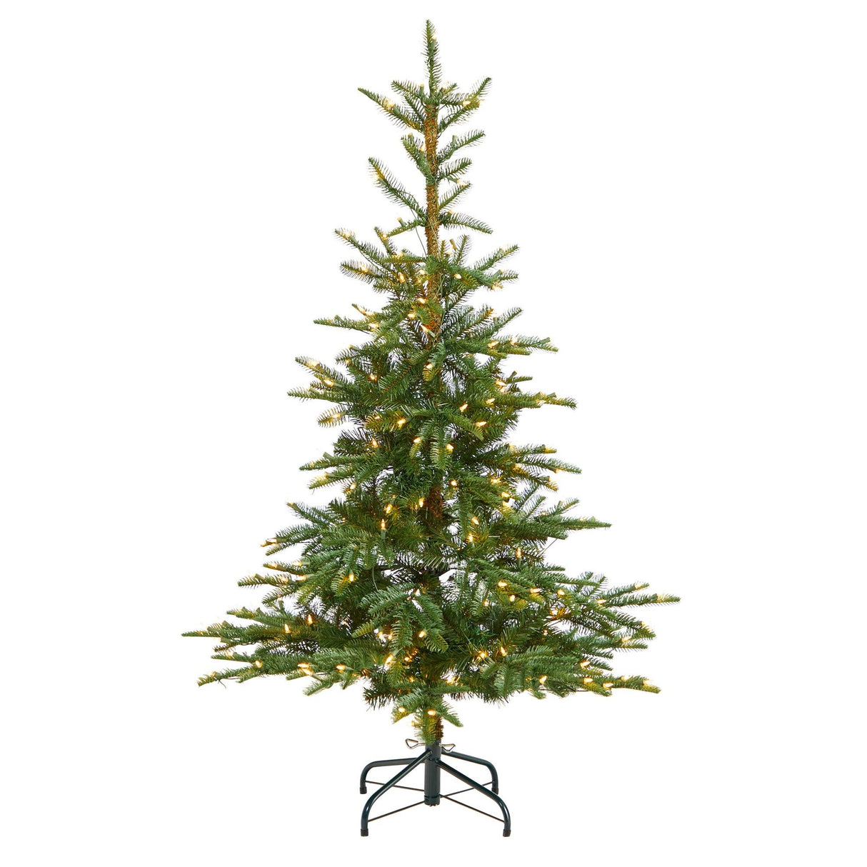 5’ Layered Washington Spruce Christmas Tree with 200 Clear Lights and 385 Bendable Branches-Christmas Tree-Parc Decor