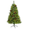 5’ Montana Mixed Pine Artificial Christmas Tree with Pine Cones, Berries and 250 Clear LED Lights-Christmas Tree-Parc Decor