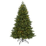 5' New Hampshire Fir Artificial Christmas Tree with 150 LED Lights-Christmas Tree-Parc Decor