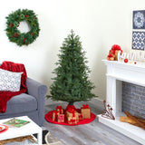 5' New Hampshire Spruce Artificial Christmas Tree with 300 Warm White Lights and 618 Bendable Branches-Christmas Tree-Parc Decor