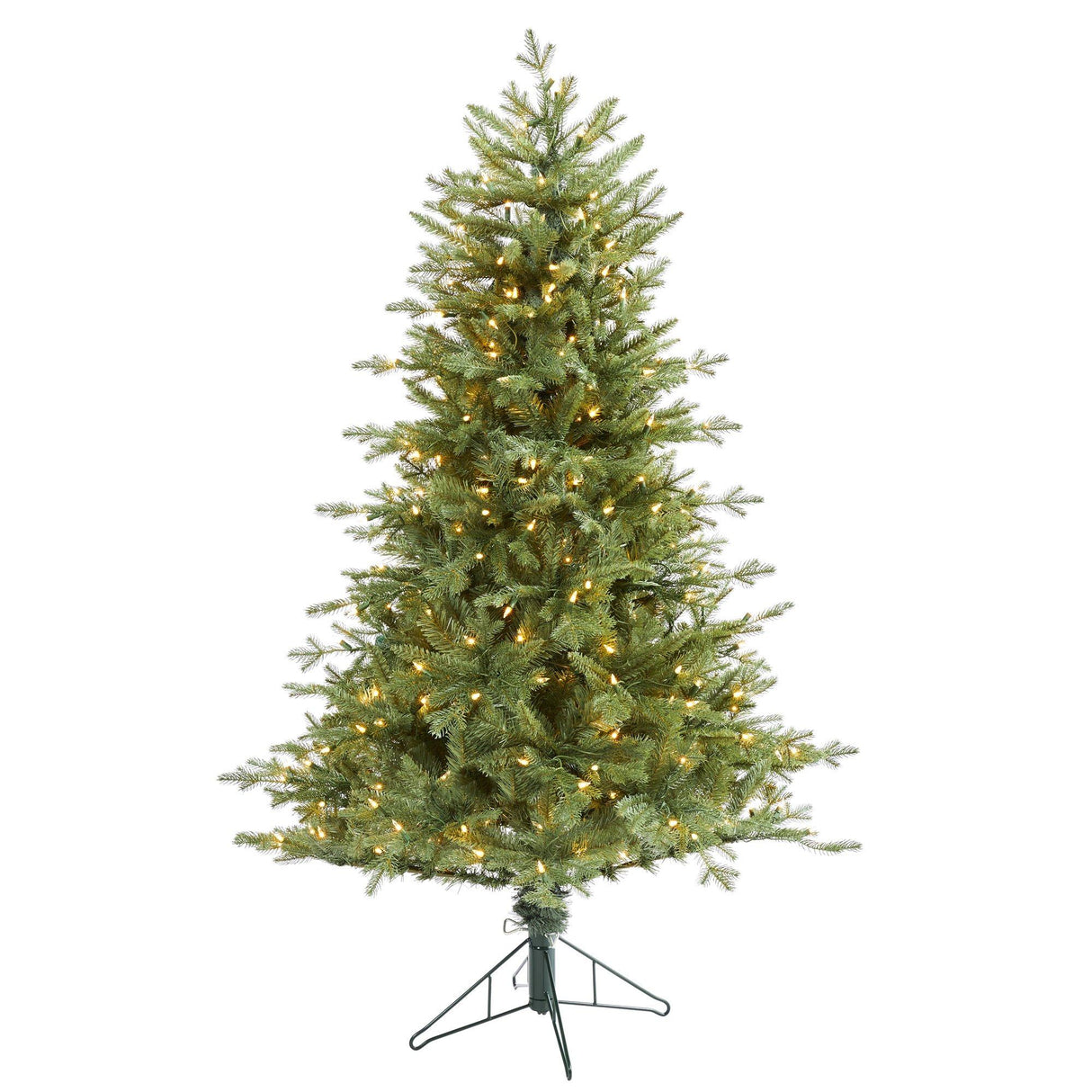 5' New Hampshire Spruce Artificial Christmas Tree with 300 Warm White Lights and 618 Bendable Branches-Christmas Tree-Parc Decor