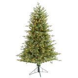 5' New Hampshire Spruce Artificial Christmas Tree with 300 Warm White Lights and 618 Bendable Branches-Christmas Tree-Parc Decor