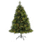 5’ North Carolina Mixed Pine Artificial Christmas Tree with 200 Warm White LED Lights, 711 Bendable Branches and Pinecones-Christmas Tree-Parc Decor