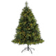 5’ North Carolina Mixed Pine Artificial Christmas Tree with 200 Warm White LED Lights, 711 Bendable Branches and Pinecones-Christmas Tree-Parc Decor