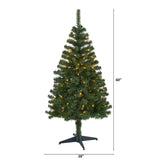 5' Northern Tip Pine Artificial Christmas Tree with 150 Clear LED Lights-Christmas Tree-Parc Decor