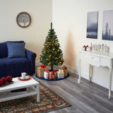 5' Northern Tip Pine Artificial Christmas Tree with 150 Clear LED Lights-Christmas Tree-Parc Decor