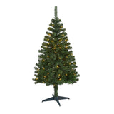 5' Northern Tip Pine Artificial Christmas Tree with 150 Clear LED Lights-Christmas Tree-Parc Decor