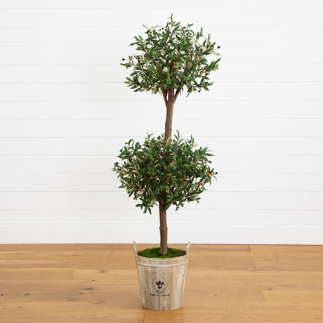 5’ Olive Tree in Farmhouse Planter-Tree-Parc Decor
