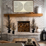 5’ Pre-Lit Halloween Black Twig Artificial Fall Tree in Burlap Planter with 85 Warm White LED Lights-Tree-Parc Decor