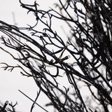 5’ Pre-Lit Halloween Black Twig Artificial Fall Tree in Burlap Planter with 85 Warm White LED Lights-Tree-Parc Decor