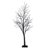 5’ Pre-Lit Halloween Deluxe Black Twig Artificial Tree with 102 Orange & Purple LED Lights-Tree-Parc Decor