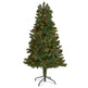 5' Rocky Mountain Spruce Artificial Christmas Tree with Pinecones and 100 Clear LED Lights-Christmas Tree-Parc Decor