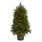 5' Sierra Fir Artificial Christmas Tree with 200 Multicolored Lights and 428 Bendable Branches in Decorative Container-Christmas Tree-Parc Decor
