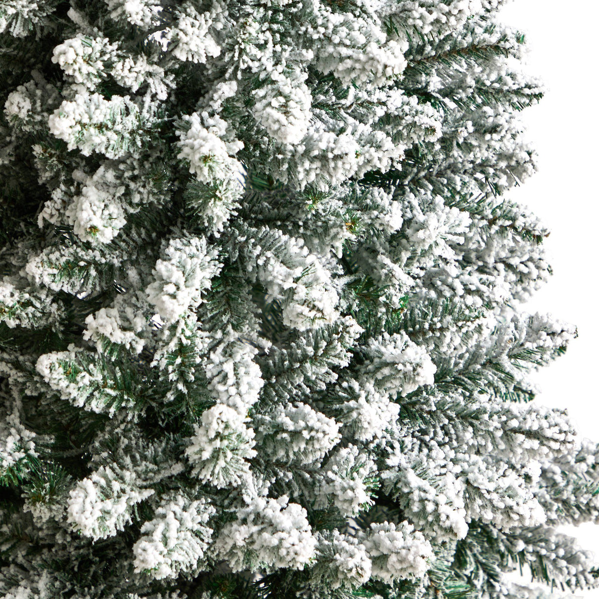 5’ Slim Flocked Montreal Fir Christmas Tree with 150 Warm White LED Lights and 491 Bendable Branches-Christmas Tree-Parc Decor