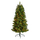 5’ Slim West Virginia Mountain Pine Christmas Tree with 200 Clear Lights and 467 Bendable Branches-Christmas Tree-Parc Decor