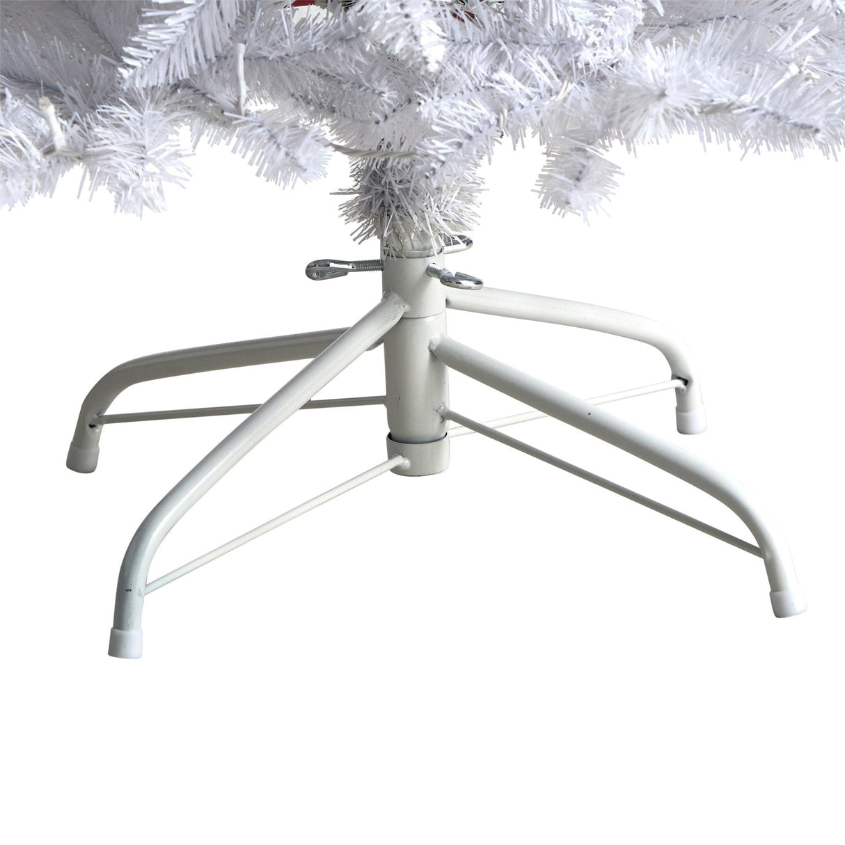 5’ Slim White Artificial Christmas Tree with 150 Warm White LED Lights and 491 Bendable Branches-Christmas Tree-Parc Decor