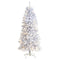 5’ Slim White Artificial Christmas Tree with 150 Warm White LED Lights and 491 Bendable Branches-Christmas Tree-Parc Decor