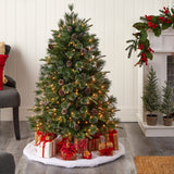 5’ Snowed Tipped Clermont Pine Artificial Christmas Tree-Christmas Tree-Parc Decor