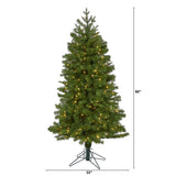 5' Vancouver Spruce Artificial Christmas Tree with 200 Warm White Lights and 461 Bendable Branches-Christmas Tree-Parc Decor