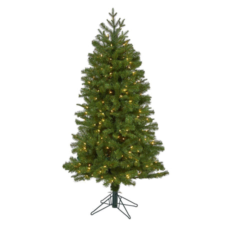 5' Vancouver Spruce Artificial Christmas Tree with 200 Warm White Lights and 461 Bendable Branches-Christmas Tree-Parc Decor