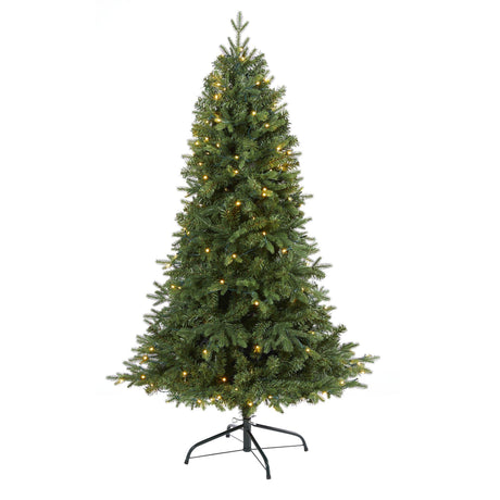 5' Vermont Fir Artificial Christmas Tree with 150 Clear LED Lights-Christmas Tree-Parc Decor