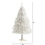 5' White Artificial Christmas Tree with 350 Bendable Branches-Christmas Tree-Parc Decor