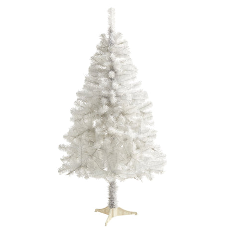 5' White Artificial Christmas Tree with 350 Bendable Branches-Christmas Tree-Parc Decor