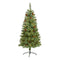 5’ White Mountain Pine Artificial Christmas Tree with 200 Clear LED Lights and Pine Cones-Christmas Tree-Parc Decor