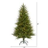 5’ Wisconsin Fir Artificial Christmas Tree with 250 Warm White LED Lights and 578 Bendable Branches-Christmas Tree-Parc Decor