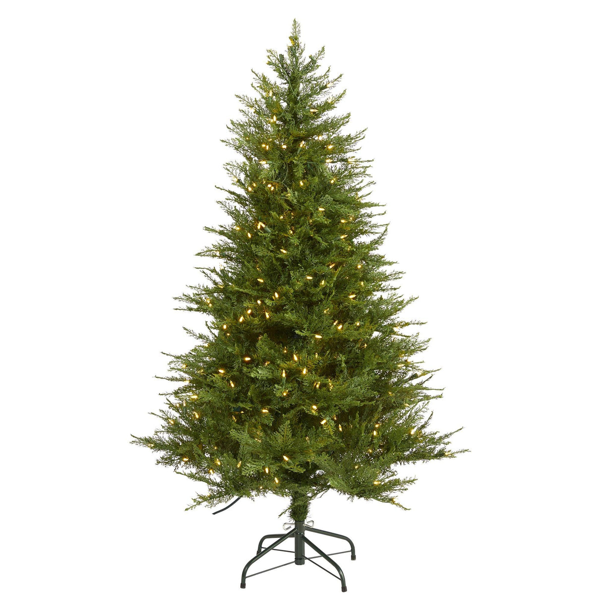 5’ Wisconsin Fir Artificial Christmas Tree with 250 Warm White LED Lights and 578 Bendable Branches-Christmas Tree-Parc Decor