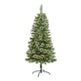 5’ Wisconsin Slim Snow Tip Pine Artificial Christmas Tree with 150 Clear LED Lights-Christmas Tree-Parc Decor