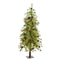 5' Wyoming Alpine Artificial Christmas Tree with 100 Clear (multifunction) LED Lights and Pine Cones on Natural Trunk-Christmas Tree-Parc Decor