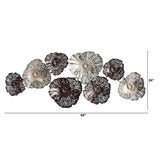 5’ x 2’ Floating Metal Floral Design Metal Wall Art Decor-Parc Decor