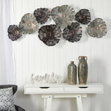 5’ x 2’ Floating Metal Floral Design Metal Wall Art Decor-Parc Decor