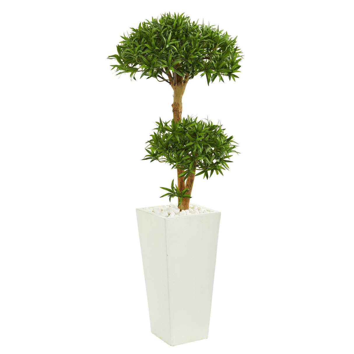 50” Bonsai Styled Podocarpus Artificial Tree in Tower Planter-Parc Decor