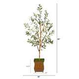 50” Olive Artificial Tree in Metal Planter-Parc Decor
