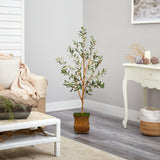 50” Olive Artificial Tree in Metal Planter-Parc Decor