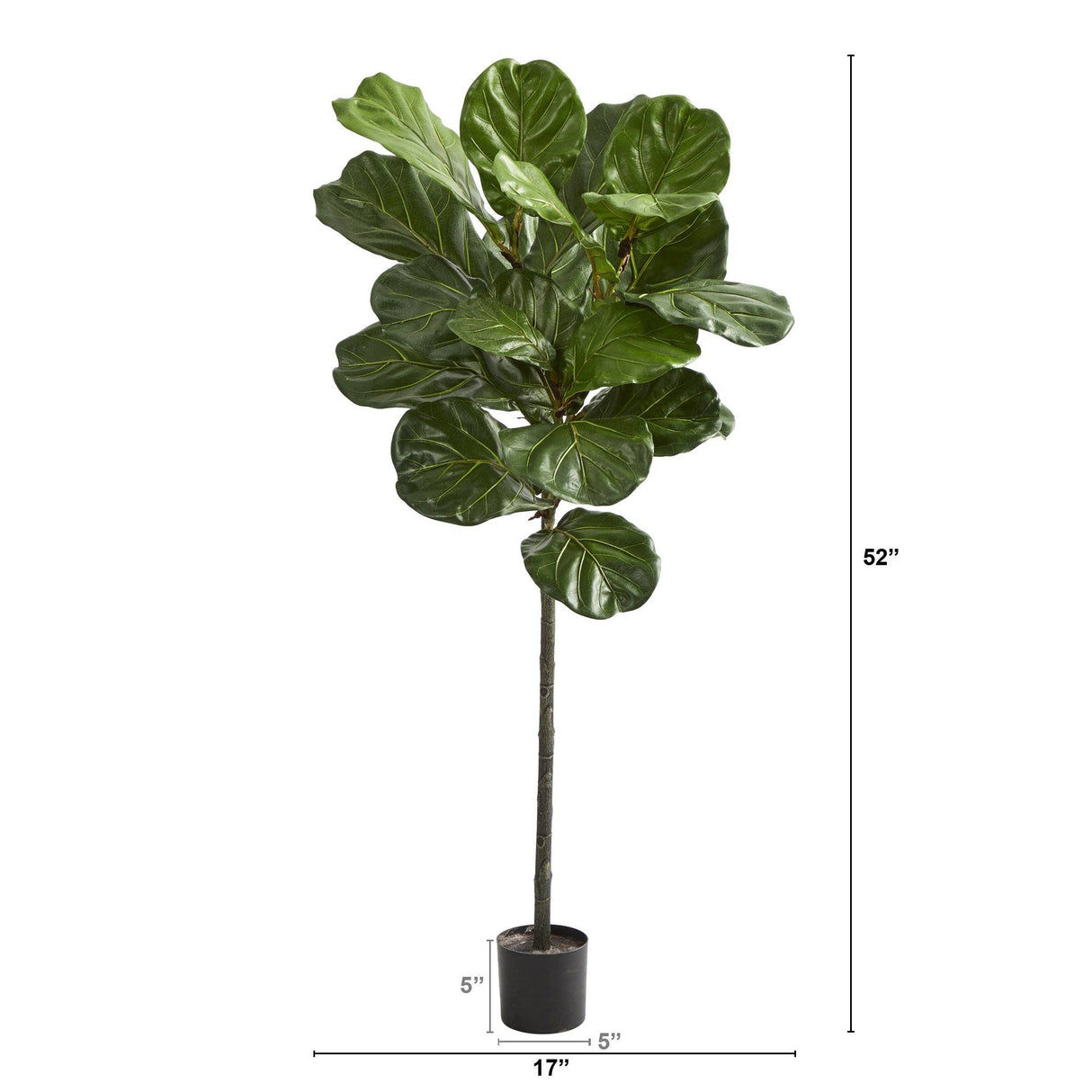 52” Fiddle Leaf Artificial Tree-Parc Decor