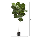 52” Fiddle Leaf Artificial Tree-Parc Decor