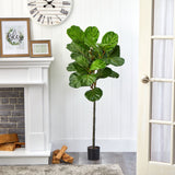 52” Fiddle Leaf Artificial Tree-Parc Decor