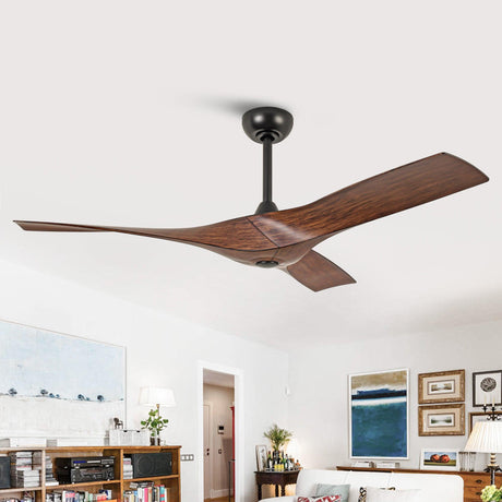 52 Inch Erin DC Motor Industrial Downrod Ceiling Fan with Remote Control-Parc Decor