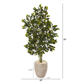 53” Ficus Artificial Tree in Sand Colored Planter-Parc Decor