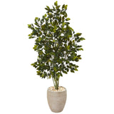 53” Ficus Artificial Tree in Sand Colored Planter-Parc Decor