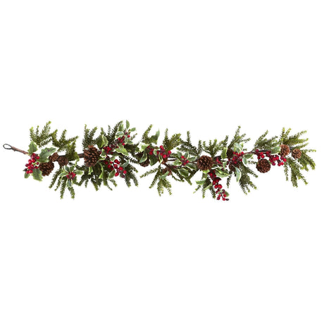 54” Holly Berry Garland-Garland-Parc Decor