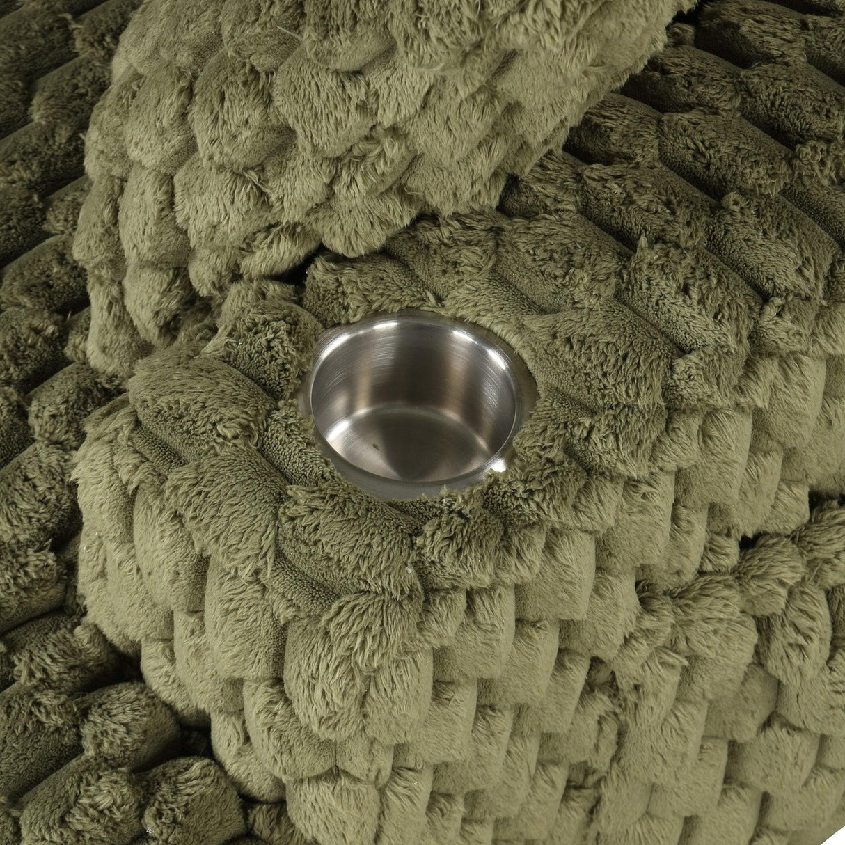 54 Inch Contemporary Indoor Upholstered Chaise Lounge Plush Sleeper Chair with Throw Pillows, 2 Cup Holders and Magazine Bags for Living Room-Parc Decor