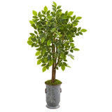 55” River Birch Artificial Tree in Decorative Planter-Parc Decor